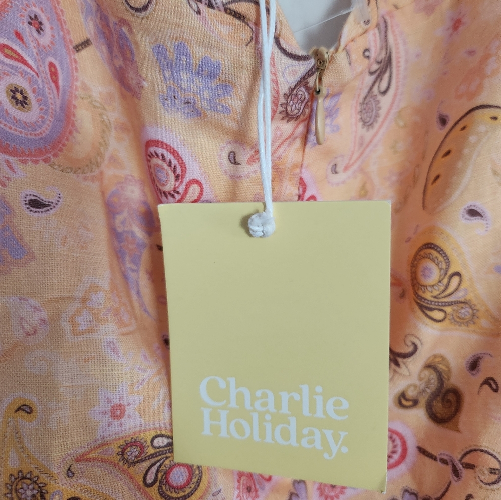 NWT ANTHROPOLOGIE BRAND CHARLIE HOLIDAY Maple Maxi Size LARGE - Picture 6 of 9